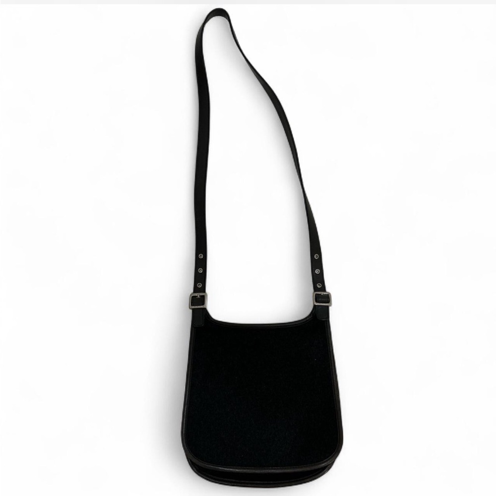 COACH Dark gray Wool Saddlebag Crossbody